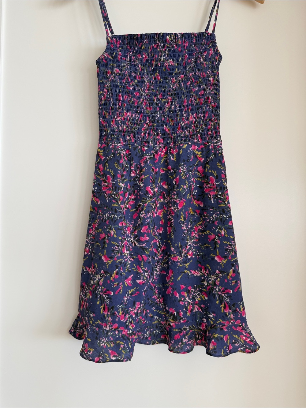French Connection Floral Smocked Sun dress  Size 0 Like New